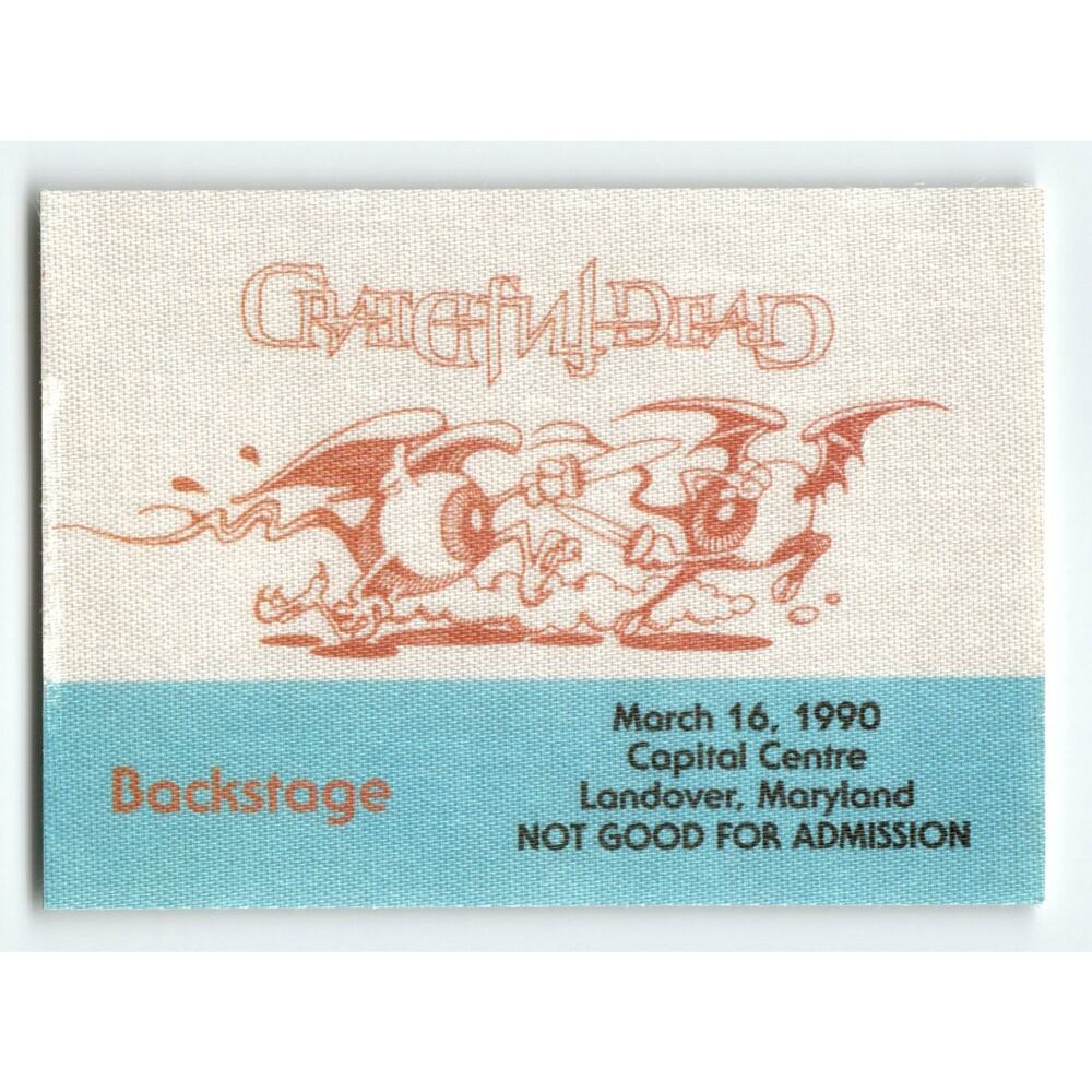 Grateful Dead Backstage Pass Freaky Cool Eyeballs With Swords 1990 Tour Fan Gift